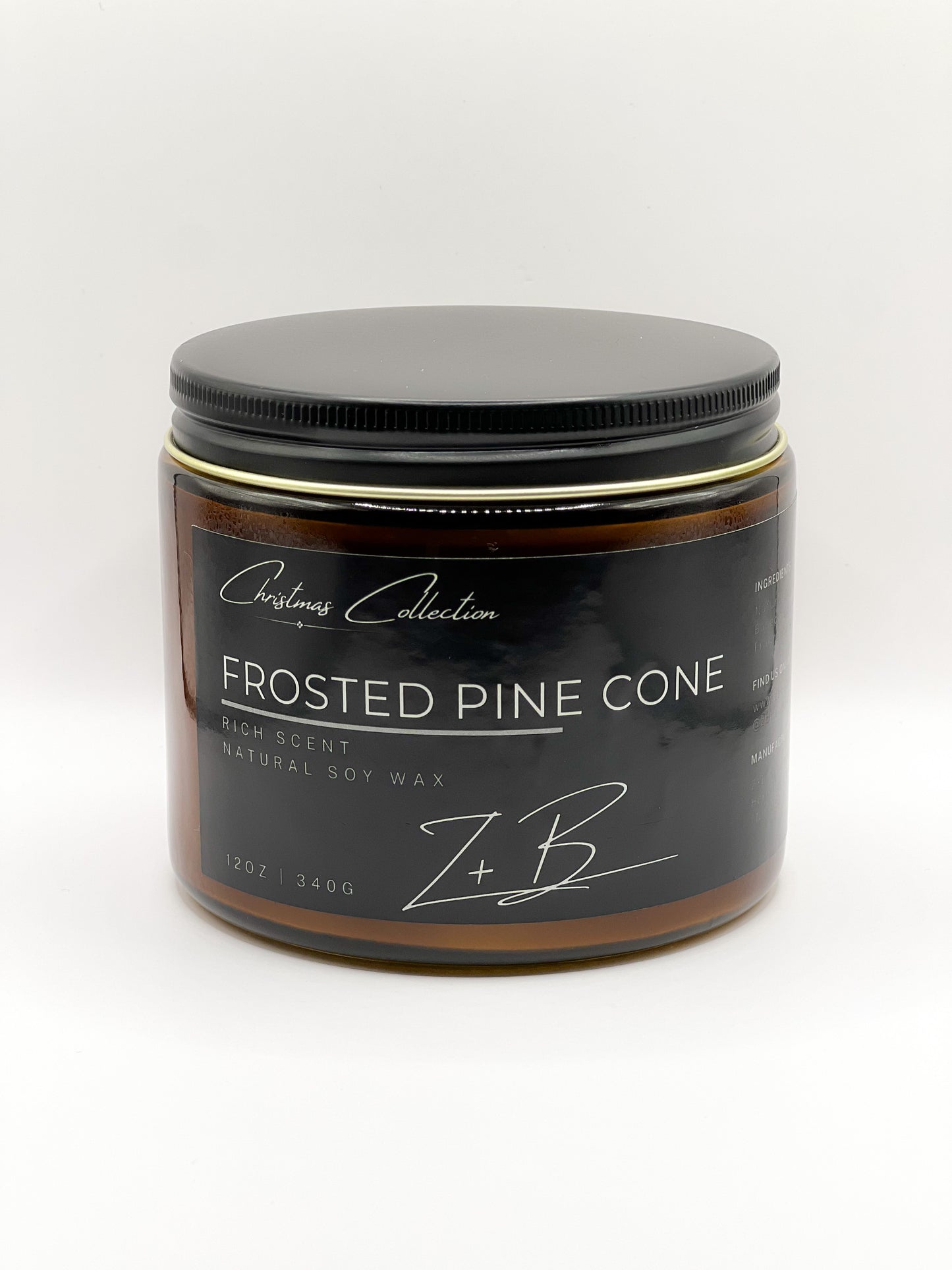 Frosted Pine Cone Candle