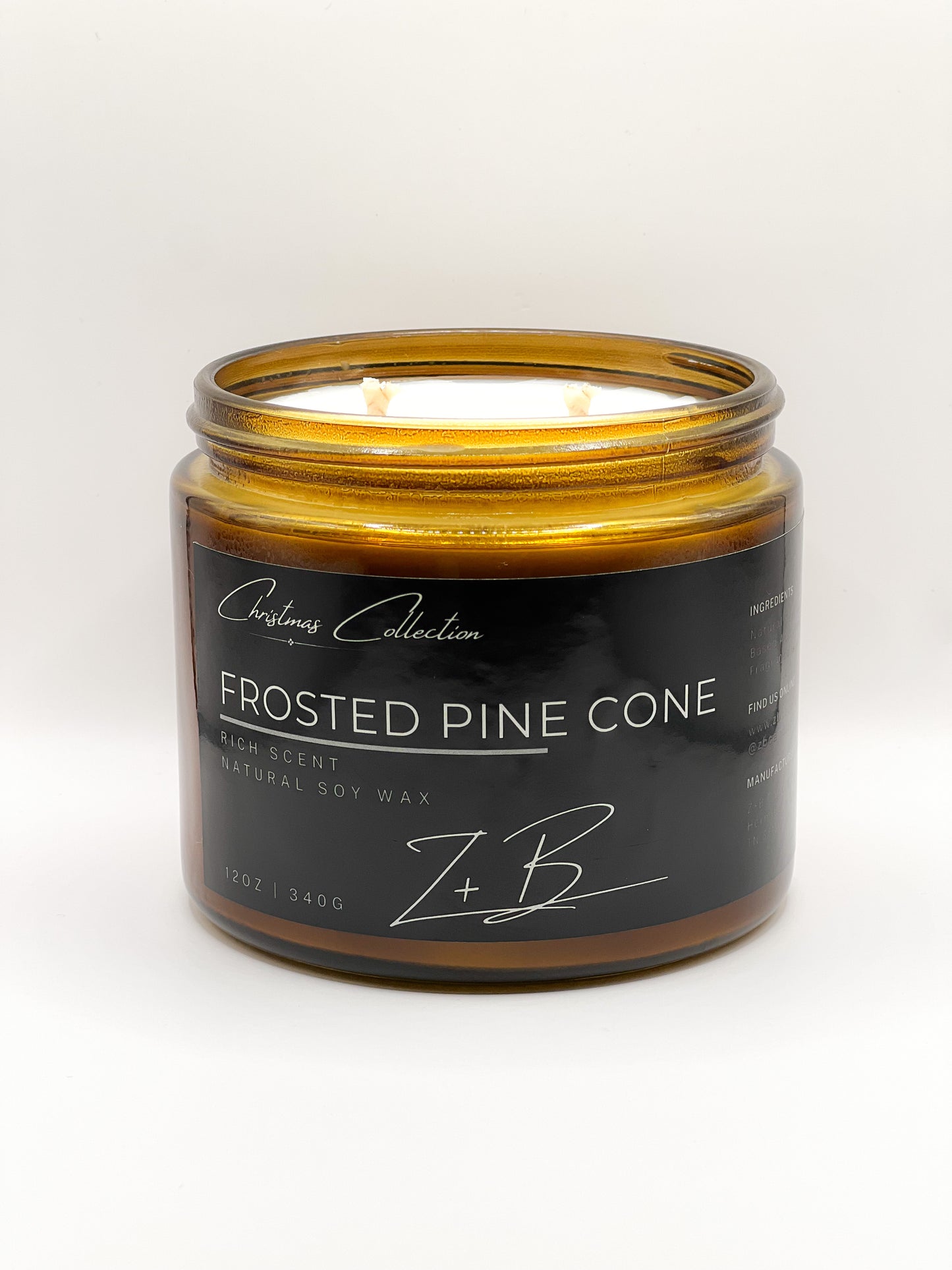 Frosted Pine Cone Candle