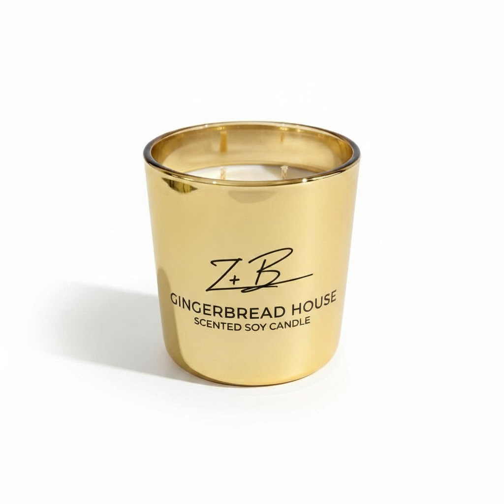 Gingerbread House Candle - Gold Luxe