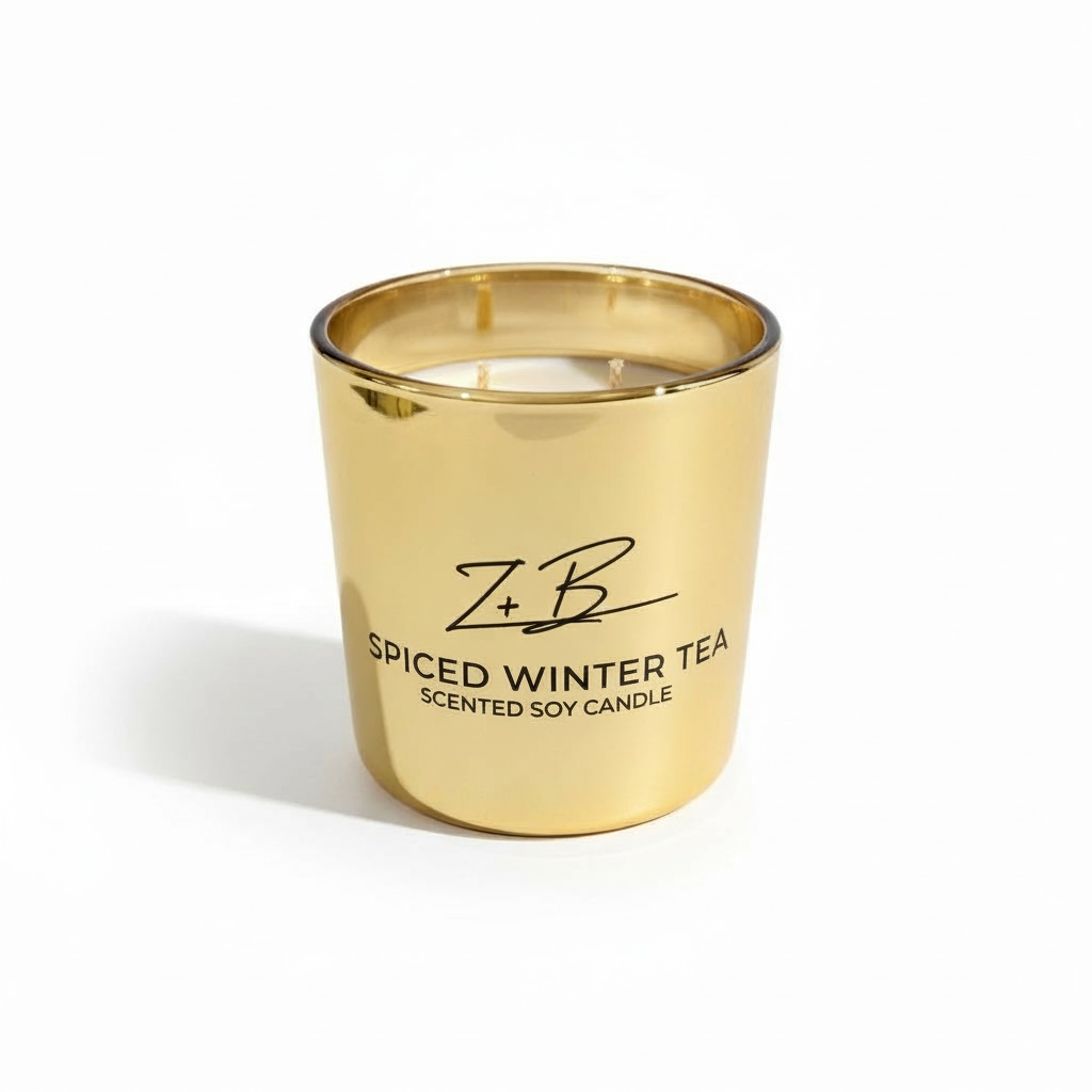 Spiced Winter Tea Candle - Gold Luxe