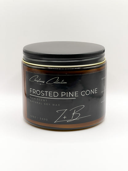 Frosted Pine Cone Candle