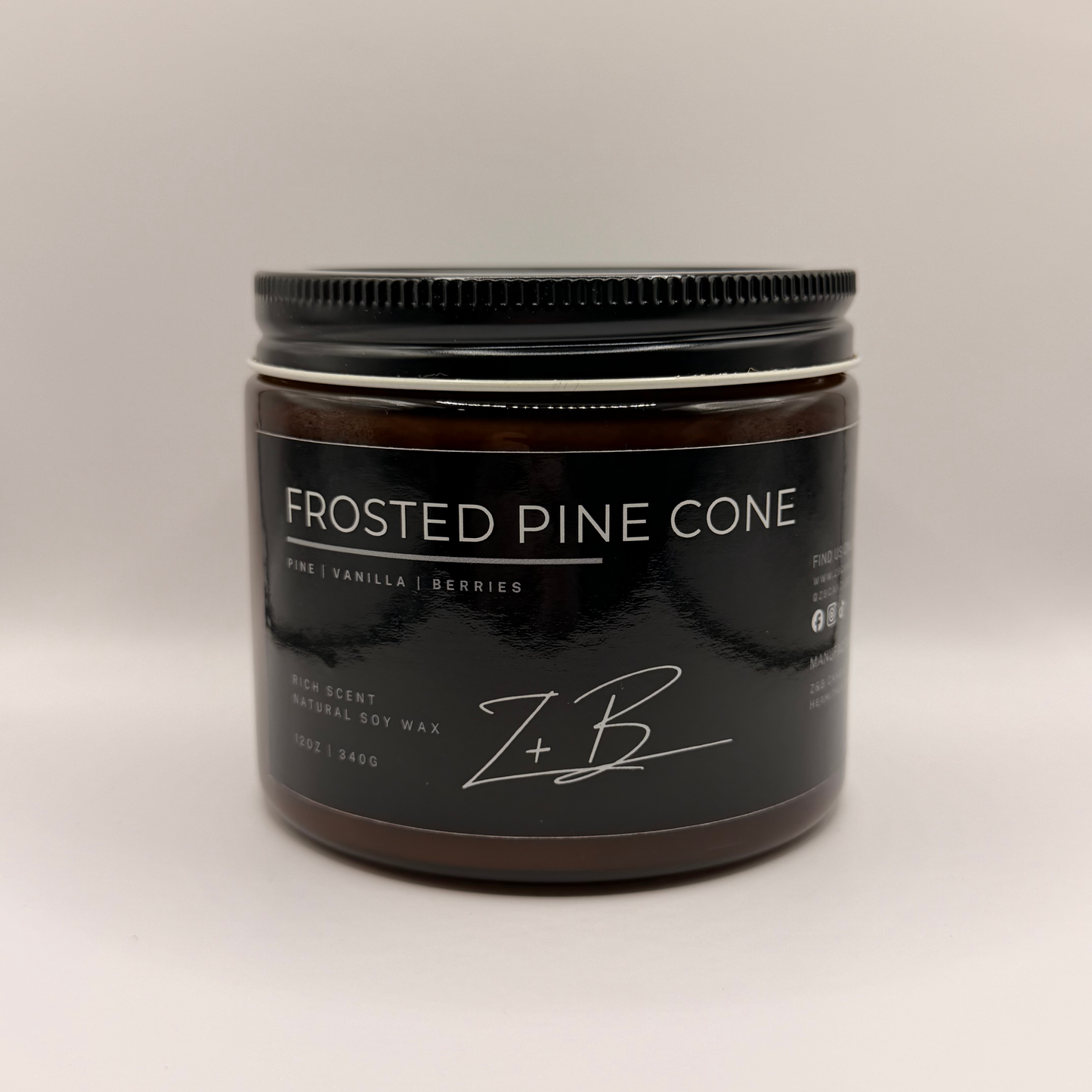 Frosted Pine Cone Candle